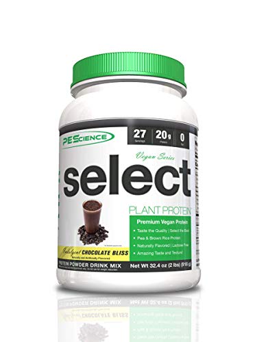 PEScience Select Vegan Plant Based Protein Powder, Chocolate, 27 Serving, Pea and Brown Rice Blend